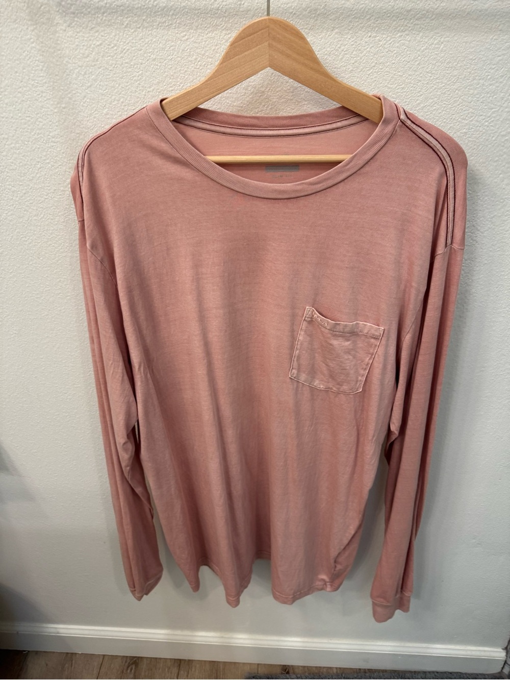 RVCA Soft Washed Long Sleeve Tee - Dusty Pink